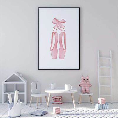 Ballerina Slippers Nursery Poster (42 x 59.4cm)