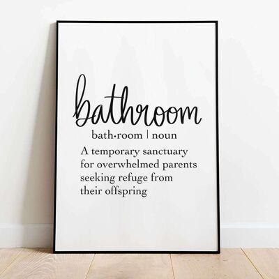 Bathroom Definition Typography Poster (50 x 70 cm)