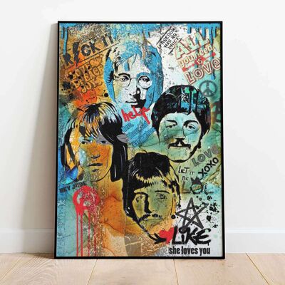Beatles Pop Graffiti Poster (42 x 59.4cm)