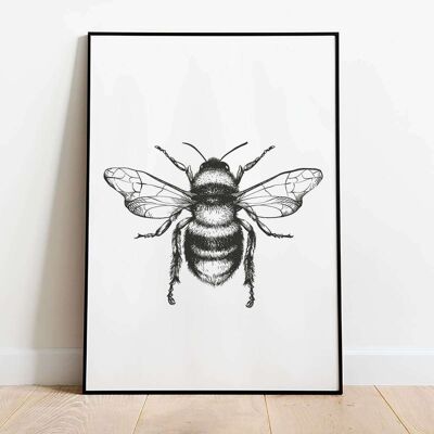 Bee Insect Animal Nature Art Poster (42 x 59.4cm)