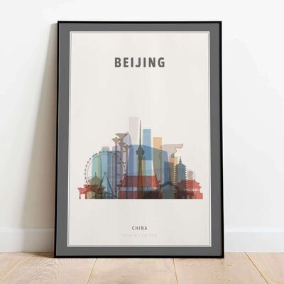Beijing Skyline City Map Poster (42 x 59.4cm)