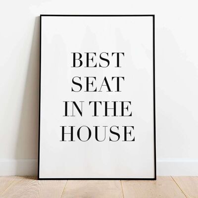 Best Seat in the Hosue Bathroom Typography Poster (42 x 59.4cm)