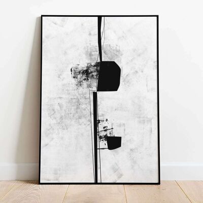 Black and White 002 Abstract Poster (61 x 91 cm)