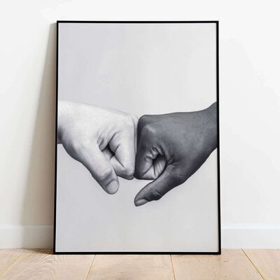Black and White Hands Poster (50 x 70 cm)