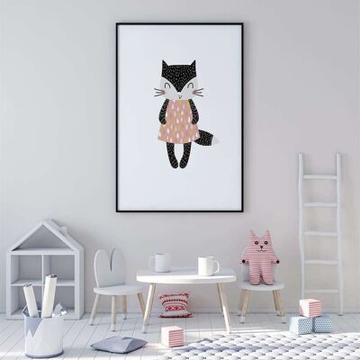 Black Cat Nursery Poster (42 x 59.4cm)