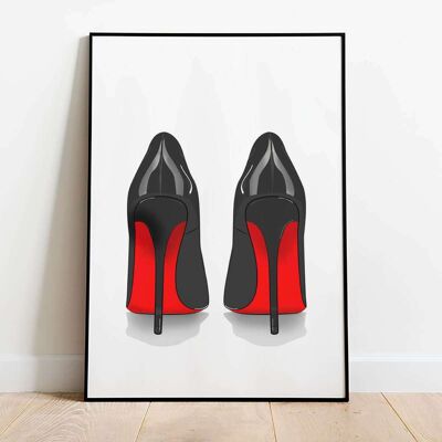 Black Heels Red Sole Fashion Poster (42 x 59.4cm)