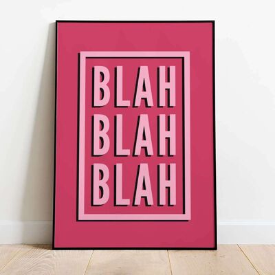 Blah Blah Blah Boxed Typography Poster (61 x 91 cm)