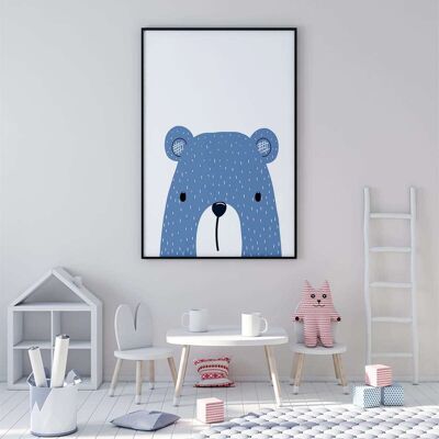 Blue Bear Nursery Poster (50 x 70 cm)