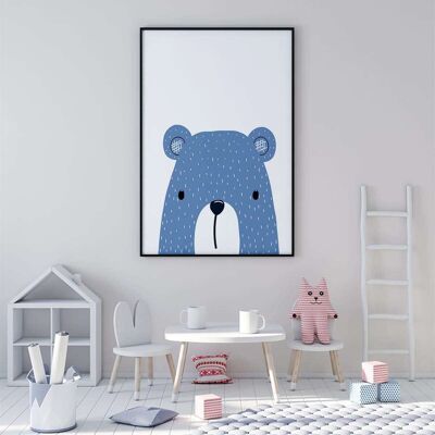 Blue Bear Nursery Poster (61 x 91 cm)