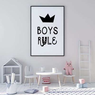 Boys Will Be Boys Nursery Poster (42 x 59.4cm)