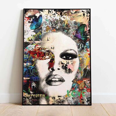 Brigitte Bardot Gold Poster (50 x 70 cm)