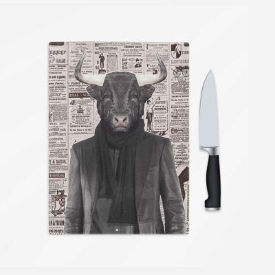 Bull Dude Old Newspaper Animal Poster (61 x 91 cm)