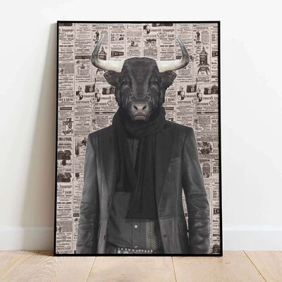 Bull Portrait Poster (42 x 59.4cm)