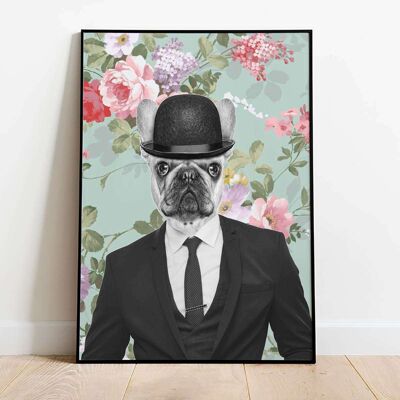 Bulldog Dude Newspaper Chopping Board