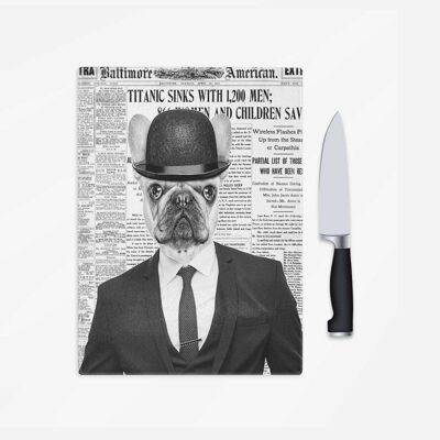 Bulldog Dude Old Newspaper Animal Poster (61 x 91 cm)