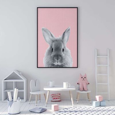 Bunny with berries Nursery Poster (42 x 59.4cm)