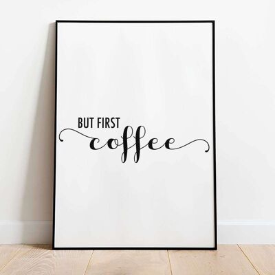 Cafe Latte Girl Fashion Poster (50 x 70 cm)