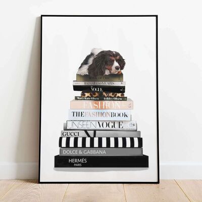 Cavalier Spaniel Dog Fashion Animal Poster (61 x 91 cm)