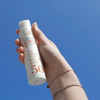 Organic sun milk SPF 50 adults and children, face and body - 100ml