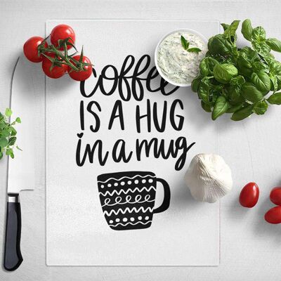 Coffee is hug in a mug Kitchen Typography Poster (61 x 91 cm)