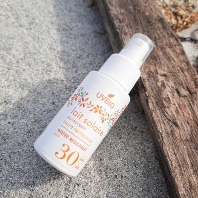 Organic sun milk SPF 30 adults and children, face and body - 50ml