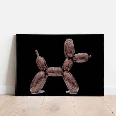 Confetti Balloon Dog in Hot Pink Poster (50 x 70 cm)