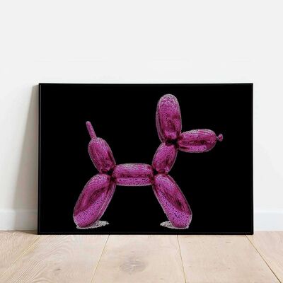 Confetti Balloon Dog in Silver Poster (42 x 59.4cm)