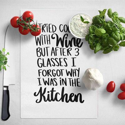 Cooking with wine Kitchen Typography Poster (61 x 91 cm)