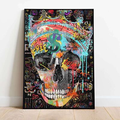 Dollar Baby Skull Pop Graffiti Poster (42 x 59.4cm)