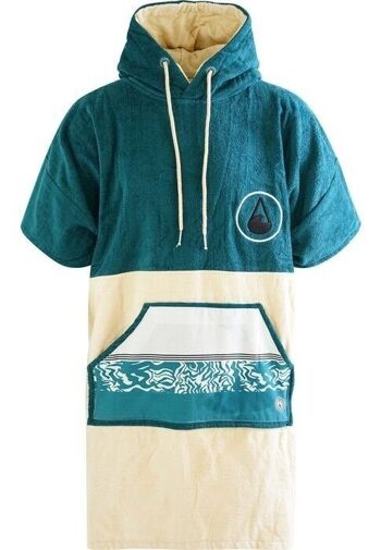 WAVE HAWAII Poncho Pétrole, Velours 1