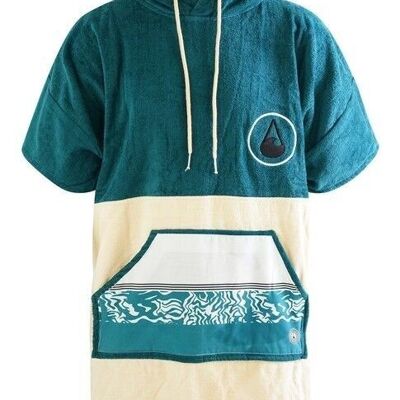 WAVE HAWAII Poncho Petrol, Velour