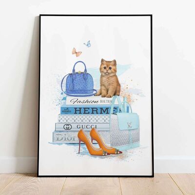 Fashion Books Bulldog Poster (50 x 70 cm)