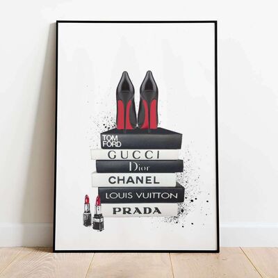 Fashion Copper Peach Grey Lips Poster (42 x 59.4cm)