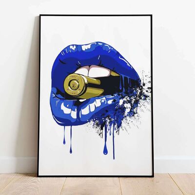 Fashion Lips in Copper Grey Poster (50 x 70 cm)