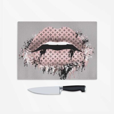 Fashion Lips in Copper Navy Poster (61 x 91 cm)
