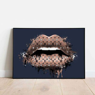 Fashion Lips in Cyan Poster (42 x 59.4cm)