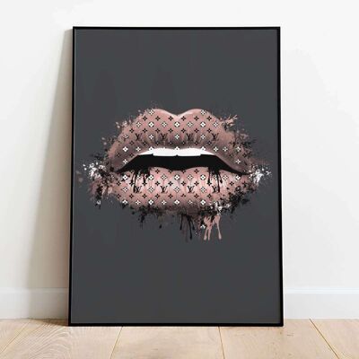 Fashion Lips Red with Bullet Fashion Poster (50 x 70 cm)