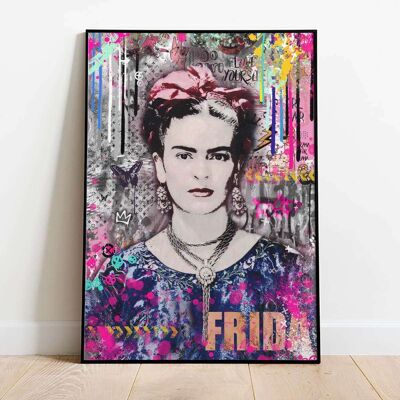 Frida Kahlo Gold Poster (50 x 70 cm)