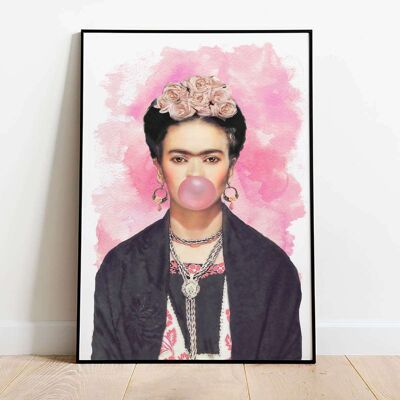 Frida Kahlo Pop Tropical Graffiti Poster (50 x 70 cm)