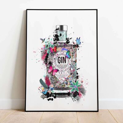 Gin Bottle 03 Chopping Board