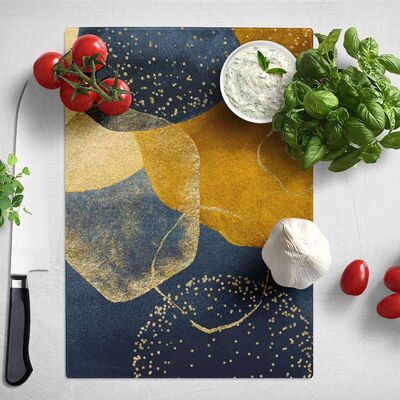 Gold Navy 003 Abstract Poster (61 x 91 cm)
