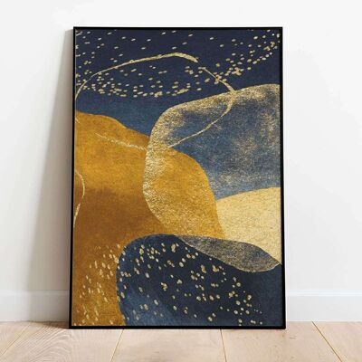 Gold Rain 01 Abstract Poster (50 x 70 cm)