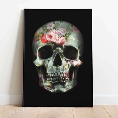 Gold Skull with Headphones Poster (61 x 91 cm)