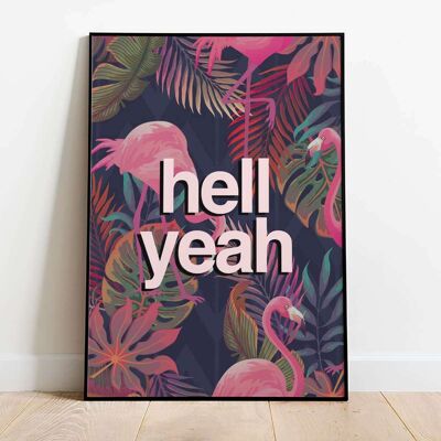 Hello You Floral Typography Poster (50 x 70 cm)
