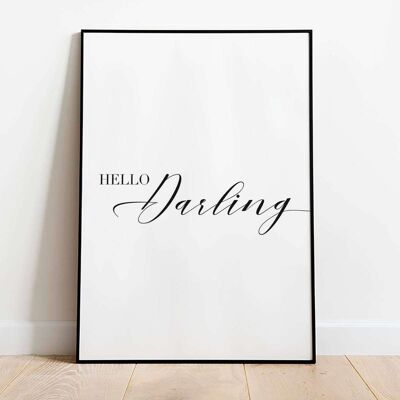 Hello You Floral Typography Poster (61 x 91 cm)