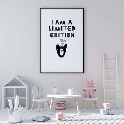 I am a limited edition bear Nursery Poster (42 x 59.4cm)