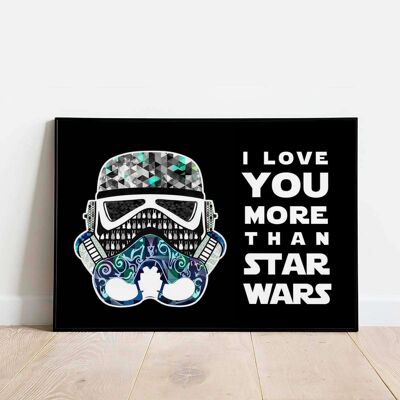 I love you more than Star Wars Poster (50 x 70 cm)