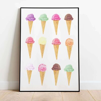 Ice creams Home Kitchen Poster (42 x 59.4cm)