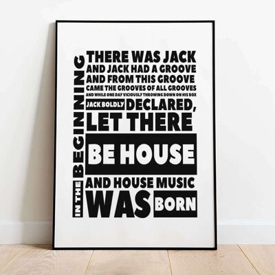 In The Beginning Boxed Music Typography Poster (42 x 59.4cm)