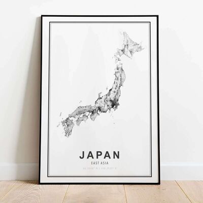 Japan Map Poster (42 x 59.4cm)